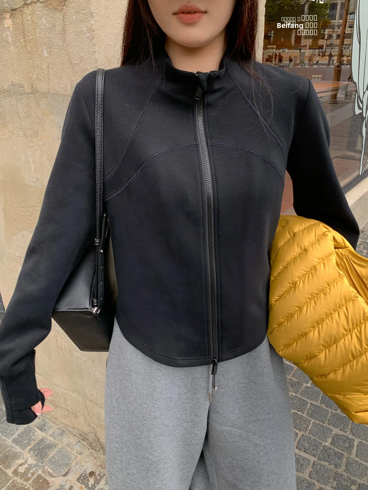 

Slimming Effectiven Fce Lined Stand Collar Base Layer ort Outerwear for plus Size Women Casual Sle Polyester Cotton...