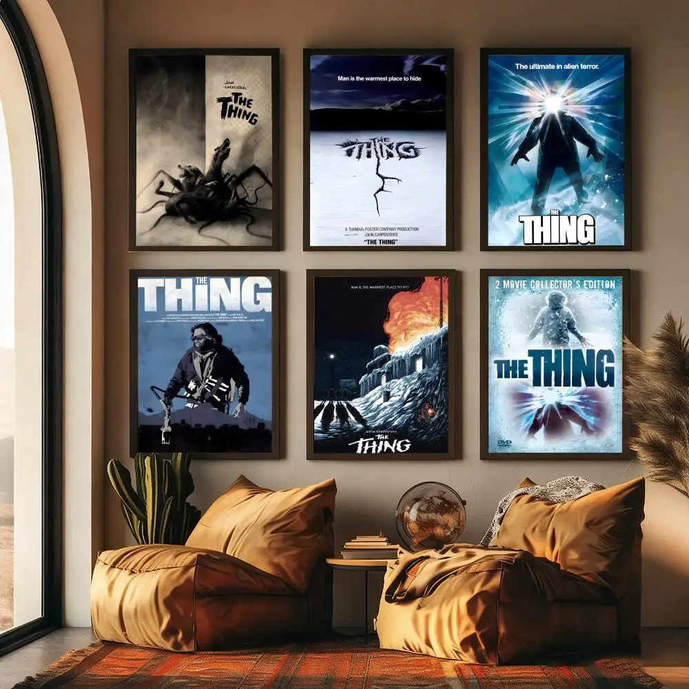 Horror Movie the T-Thing Painting Calligraphy High-Quality Cotton Canvas Poster Wall Art for Living Room Modern  House Decor