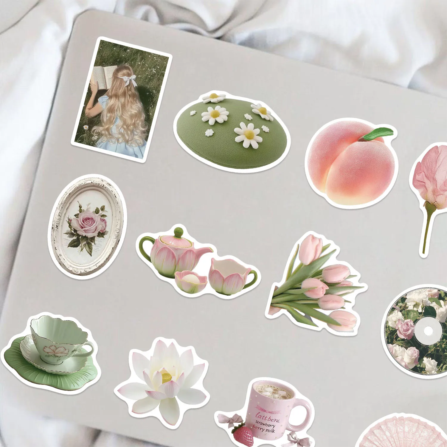 50PCS Cute Dreamy Style Cartoon Stickers Notebook Stationery Decals Phone Guitar Laptop Luggage DIY Waterproof Stickers