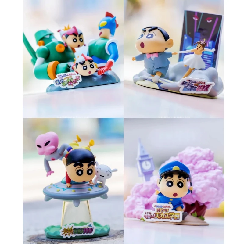 

52toys Crayon Shin-Chan Blind Box Movie Scene Series Childhood Trendy Toy Collection Desktop Decoration Ornament Cute Girl Gifts