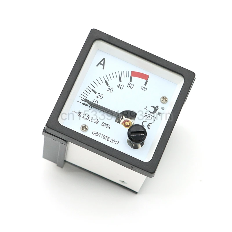 1Pcs 99T1 1A~100A 99T1A Pointer type AC Ammeter Analog Panel Ammeter Gauge Ampere Current Meter