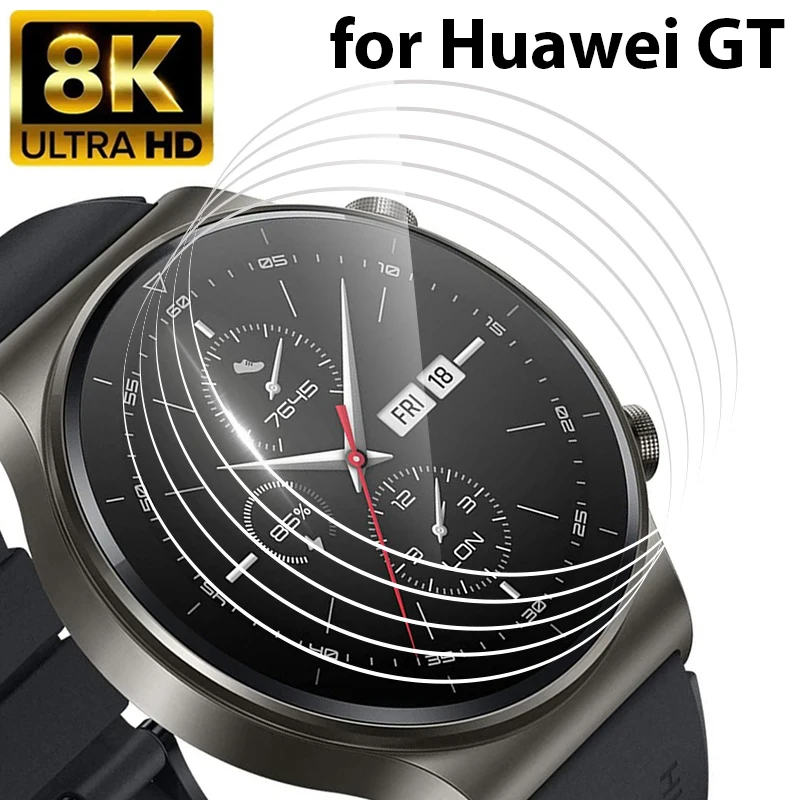 5-1PCS Tempered Glass Screen Protectors for Huawei GT2 GT3 Pro GT Runner Full Coverage Anti-scratch Smartwatch Protective Films