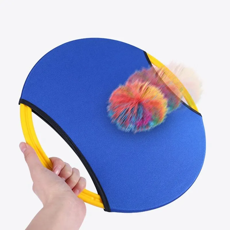 Pelota de lanzamiento para personas múltiples, divertido tren para niños, raqueta de juguete, pelota para atrapar, juego al aire libre, juegos