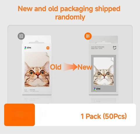 Фотобумага Xiaomi ZINK для Pocket, 3 дюйма, 50 листов