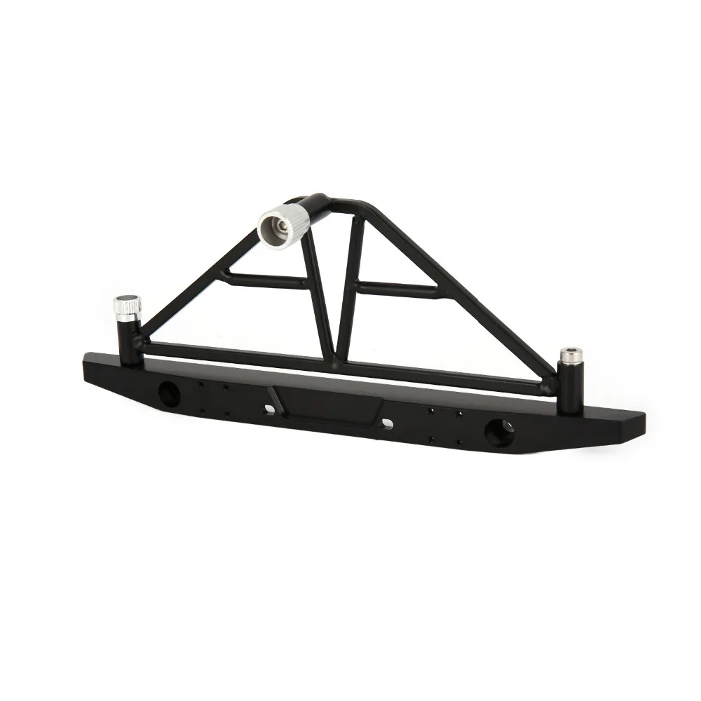 AUSTAR Metal Steel Rear Bumper with Lights Spare Tire Carrier for 1/10 Axial SCX10 RC Off-road Crawler Car Spare Parts