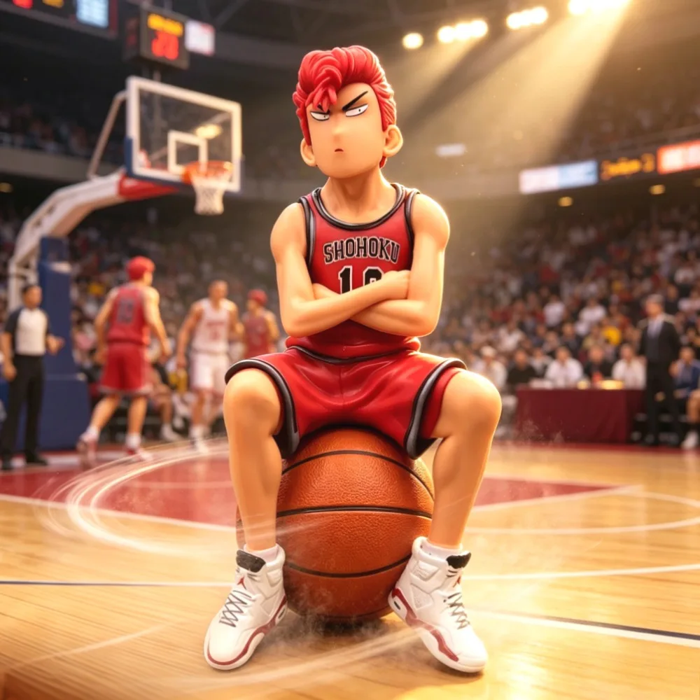 Figura de Anime Slam Dunk de 15 cm/5,91 pulgadas, Figura de Acción de Sakuragi Hanamichi, Estatua de PVC, Adorno de Escritorio, Modelo Coleccionable, Juguetes, Regalos