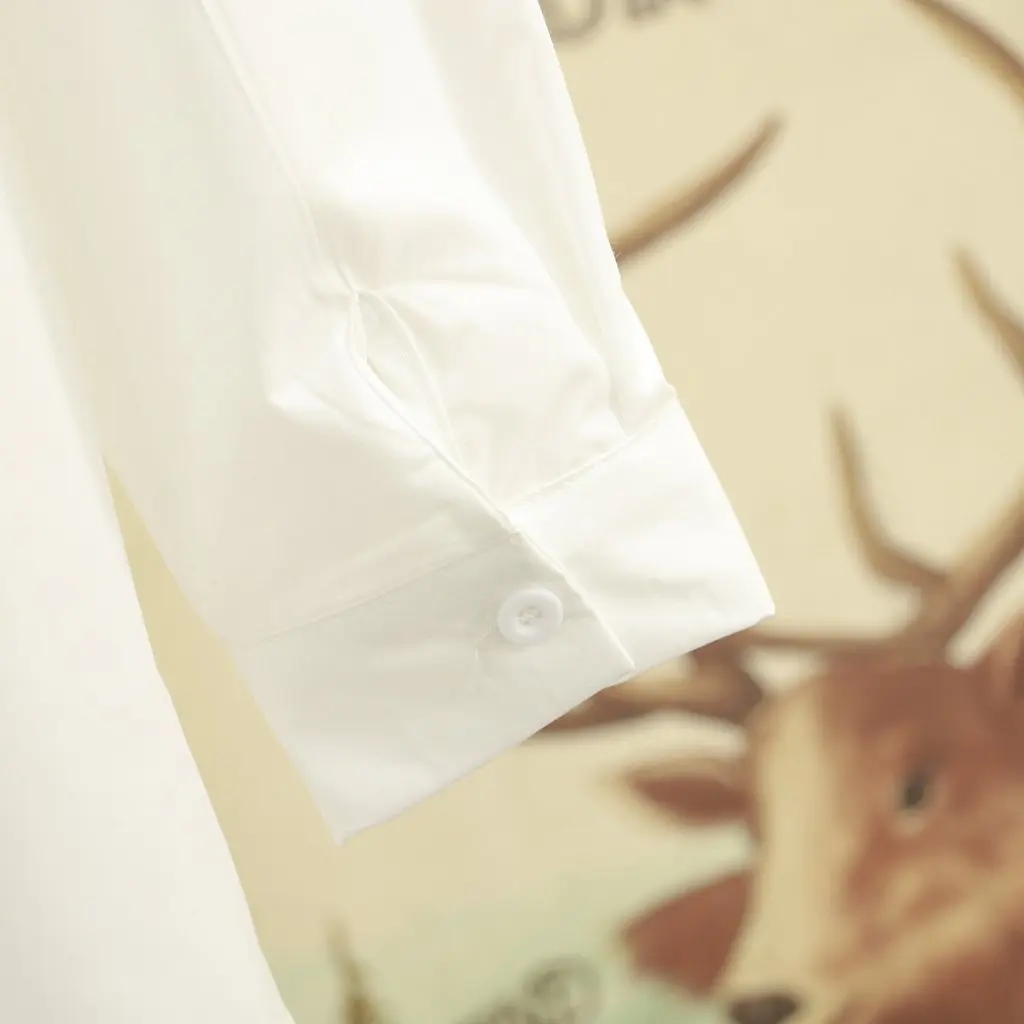 

plus Size Women's Trendy K-Style Shirt Spring New Pure Color Mid-Length Versatile 100 Kg Fat Mm