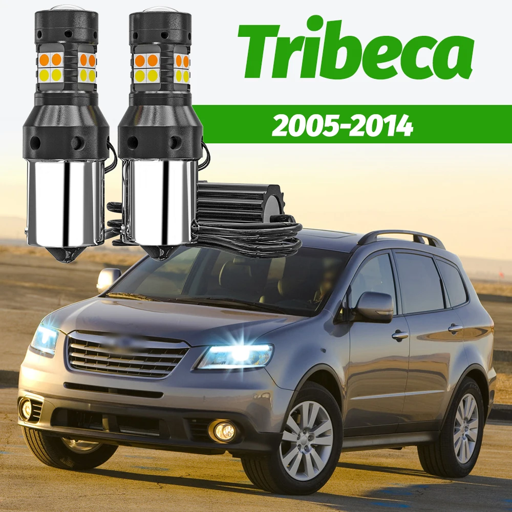 2 stücke Dual Modus Blinker + Tagfahrlicht Zubehör LED DRL Für Subaru Tribeca 2005-2014 2006 2007 2008 2009 2010 2011