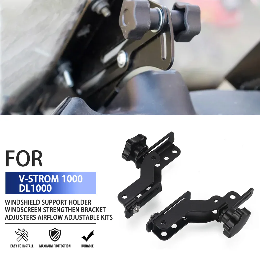 

New For SUZUKI V-STROM 1000 DL1000 2014-2019 Vstrom 1000 DL 1000 Windscreen Strengthen Bracket Adjusters Airflow Adjustable Kits