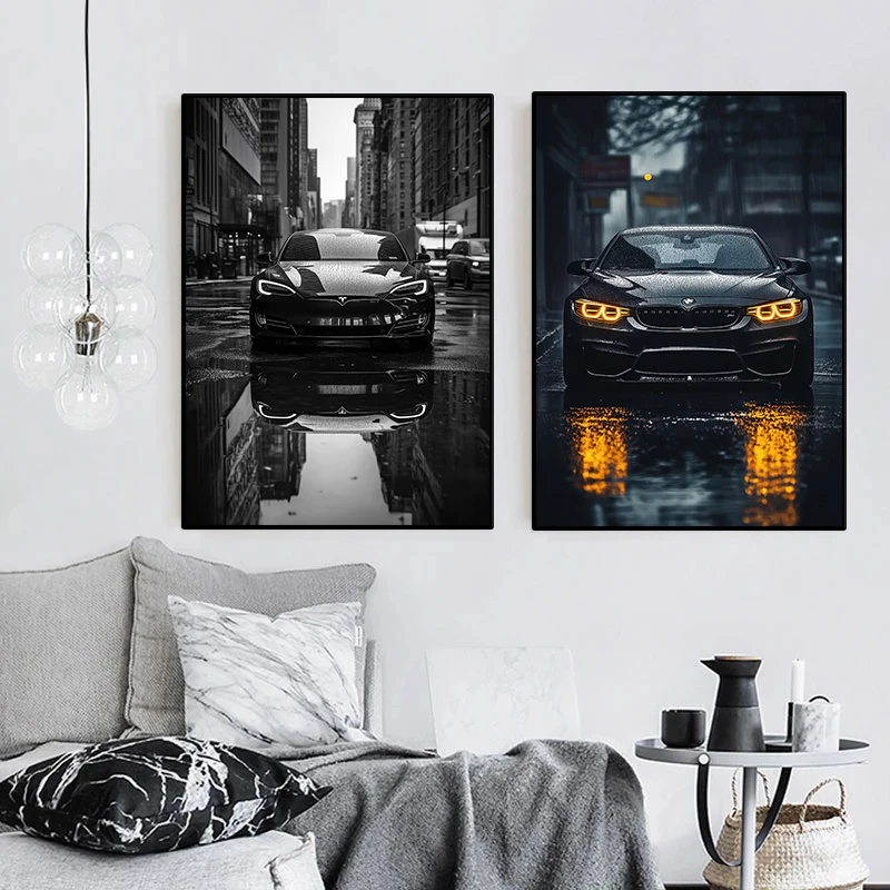 Modern Famous Luxurious Brand Cars Poster Nissan GTR Automobile Canvas Painting Print Wall Art Picture Living Room Home Decor