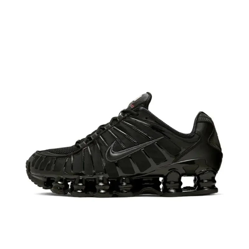 Nike Shox TL Men Women Running Shoes Full Foot Air Column Cushioning, Breathable, Anti Slip, Durable, Sports and Leisure Black