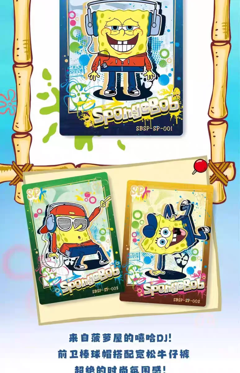 KABAO Anime SpongeBob Schwammkopf Patrick Star Kartensammlung Sammelkarten Cartoon Lustige Sammelkarten Spielzeug für Kinder Geschenk – Detail 19