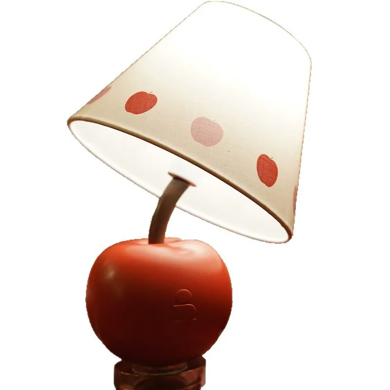 

Crooked Apple Cute Creative Red Everlight Wedding Desk Lamp Bedroom Wedding Bedside