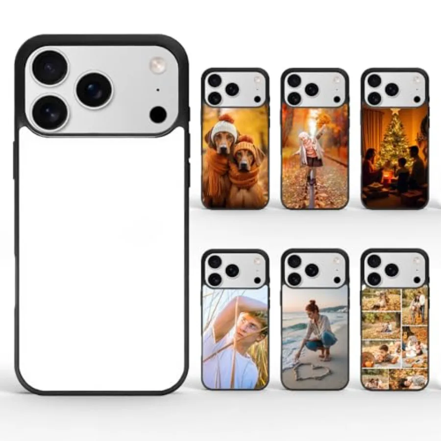 

Набор из 6 заготовок для сублимации, совместимых с iPhone 17 Pro Max, для персонализированной печати, термопресс, резиновые, ударопрочные, защитные