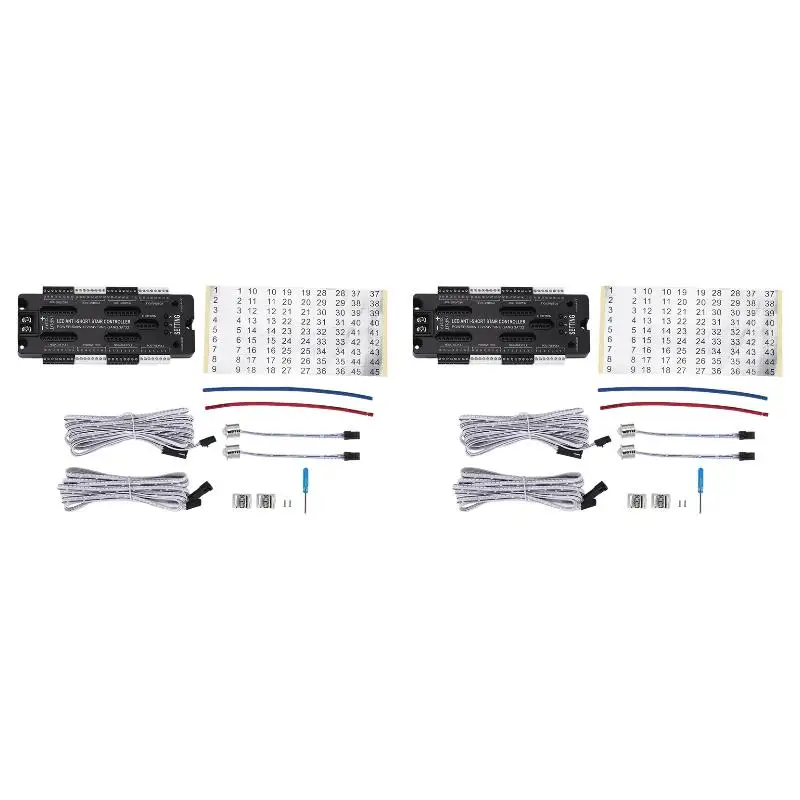 2PackX(For Stairs Flexible Strip Indoor LED Motion Sensor 32 Channels Adjustable Brightness DC 12V 24V Stair Light Controller)