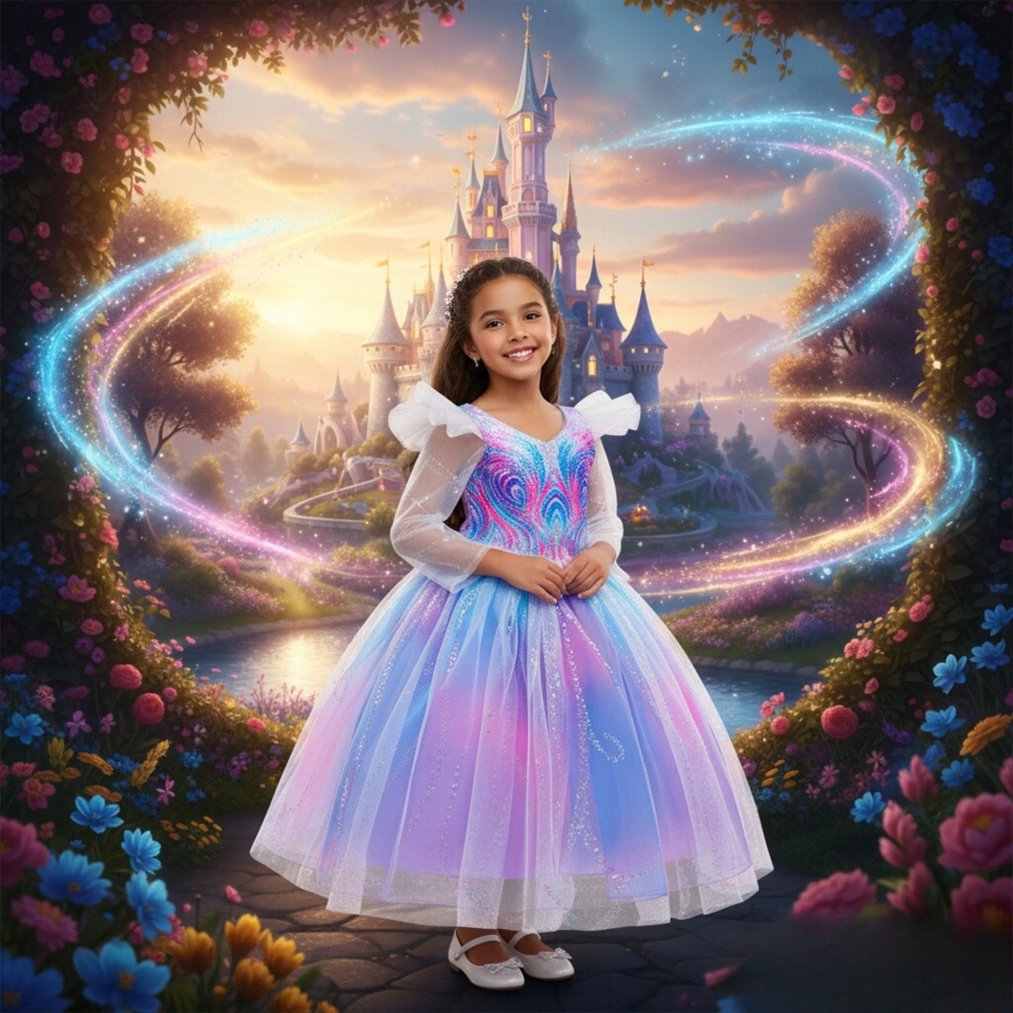 Hexenkleid Bösewicht Glinda Elphaba Cosplay Kostüm Kleid Prinzessin Niedliches Kleid Zubehör Geburtstagsparty Auftritts-Set