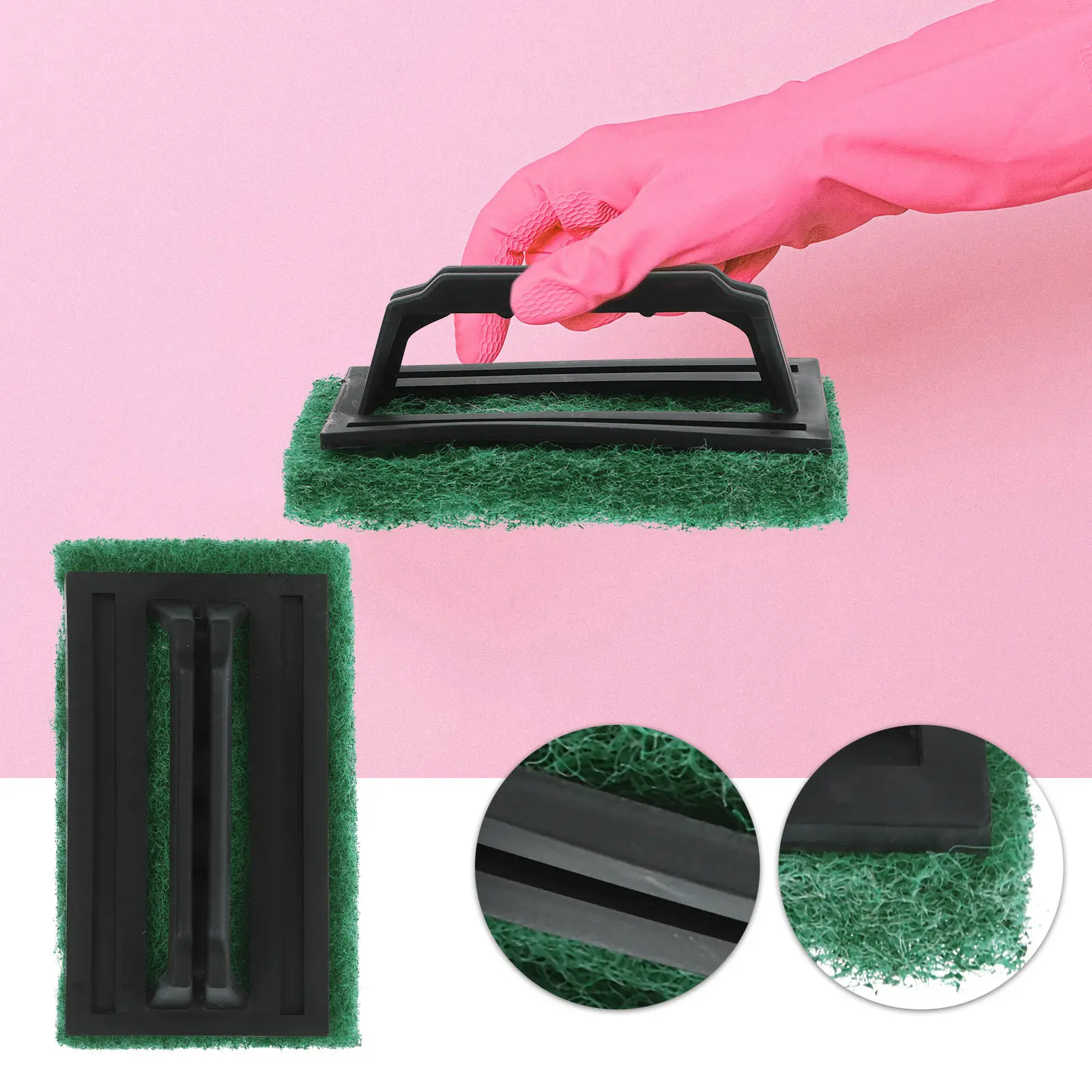 3 Pcs Screen Print Scrub Brush Brushes for Silk Cleaning Ink Green Cleaner Printing