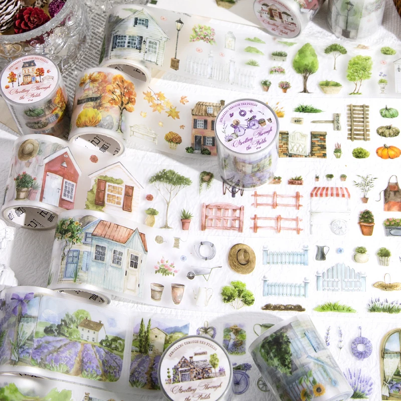 

12packs/LOT Rural Stroll series cute lovely retro decorative PET tape