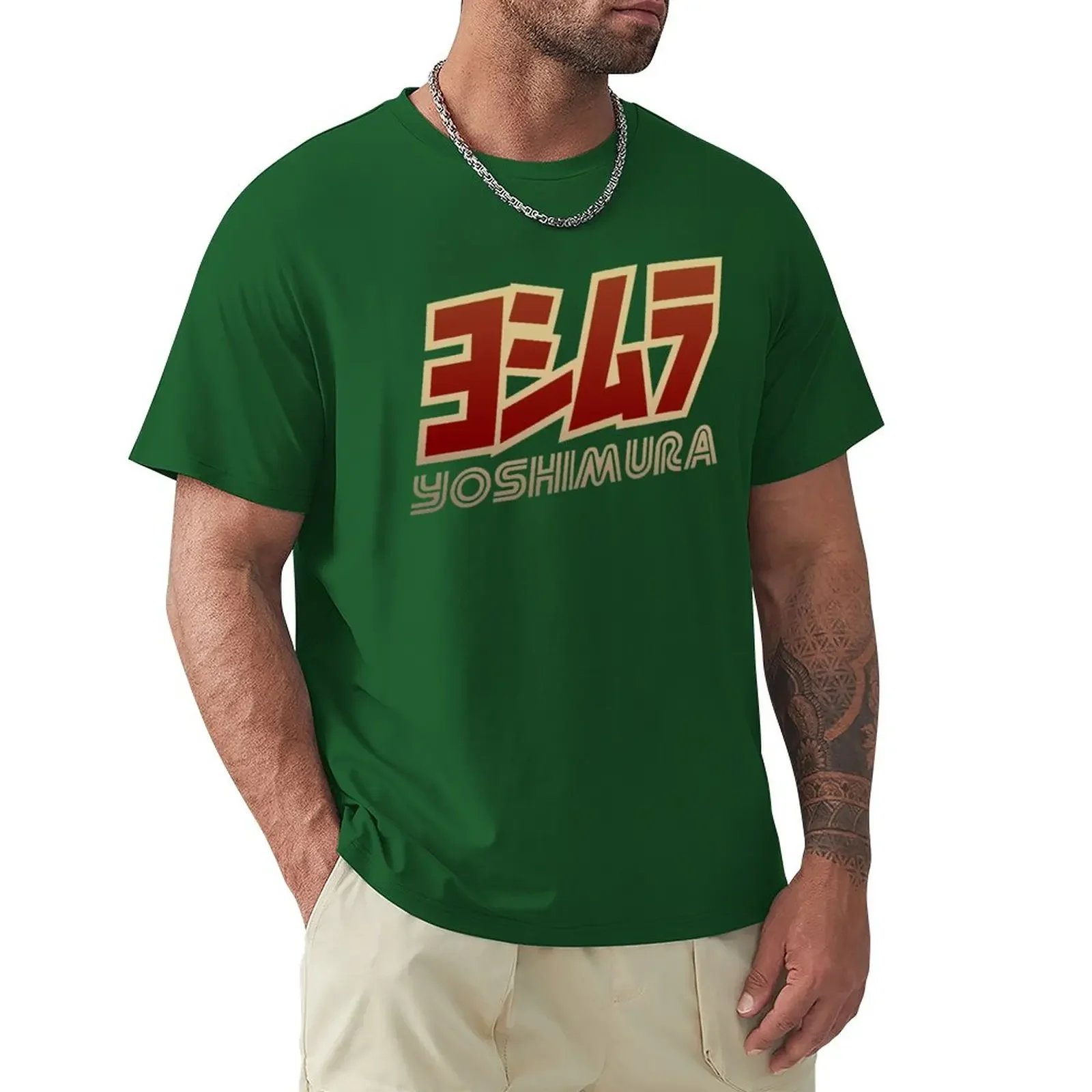 Fashion Yoshimura T-Shir short anime clothes oversized t shirt heavyweight Short sleeve men harajuku graphic tees anime clothes