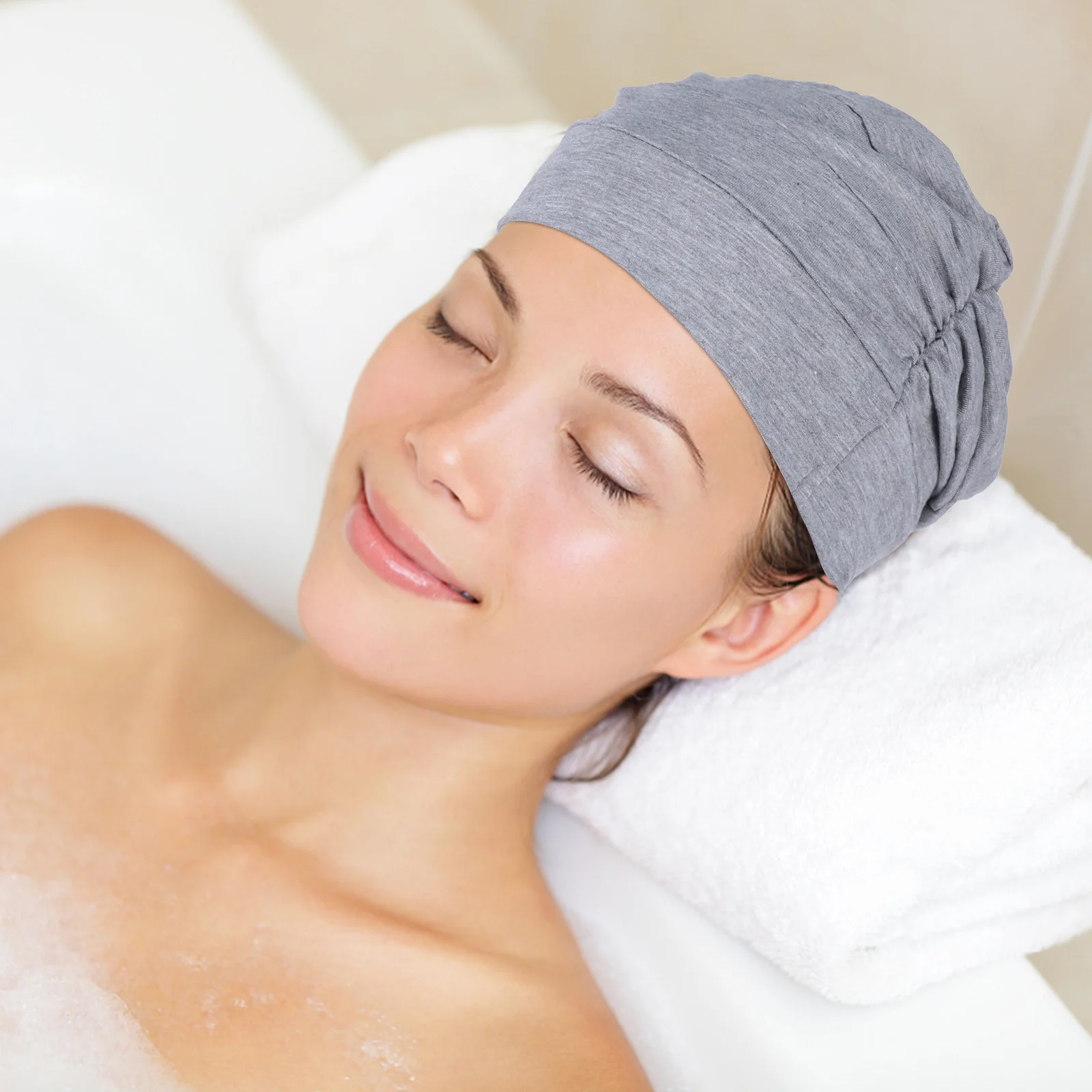 

2Pcs Cotton Sleep Caps Night Cover for Hair Protection Sleeping Comfort Elastic Design for Patients Hair Loss Sleep Cap