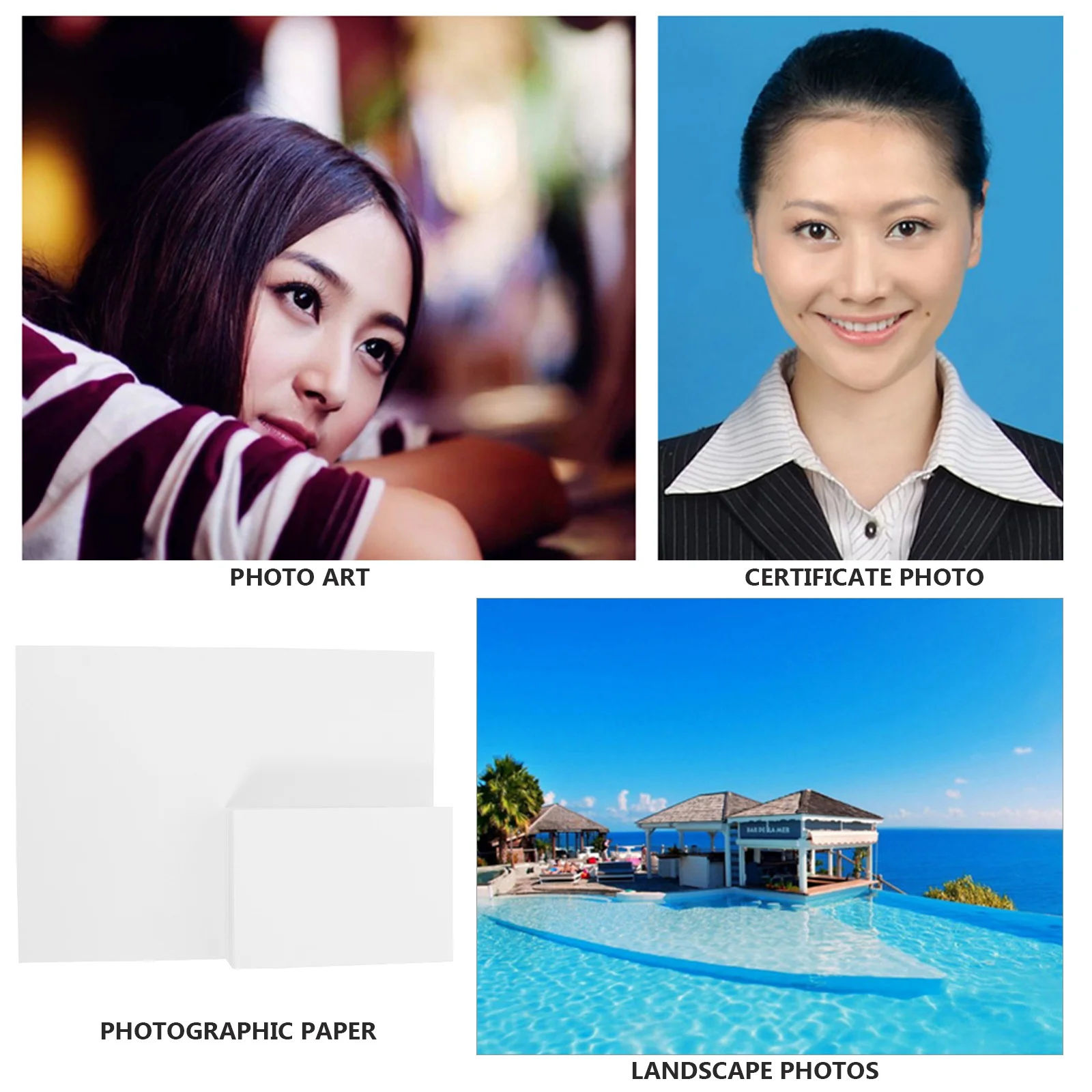 120Pcs Photographic Photo Paper High Glossy Waterproof Inkjet Printer Sheets Professional Photo Paper Inkjet Photographic Papers