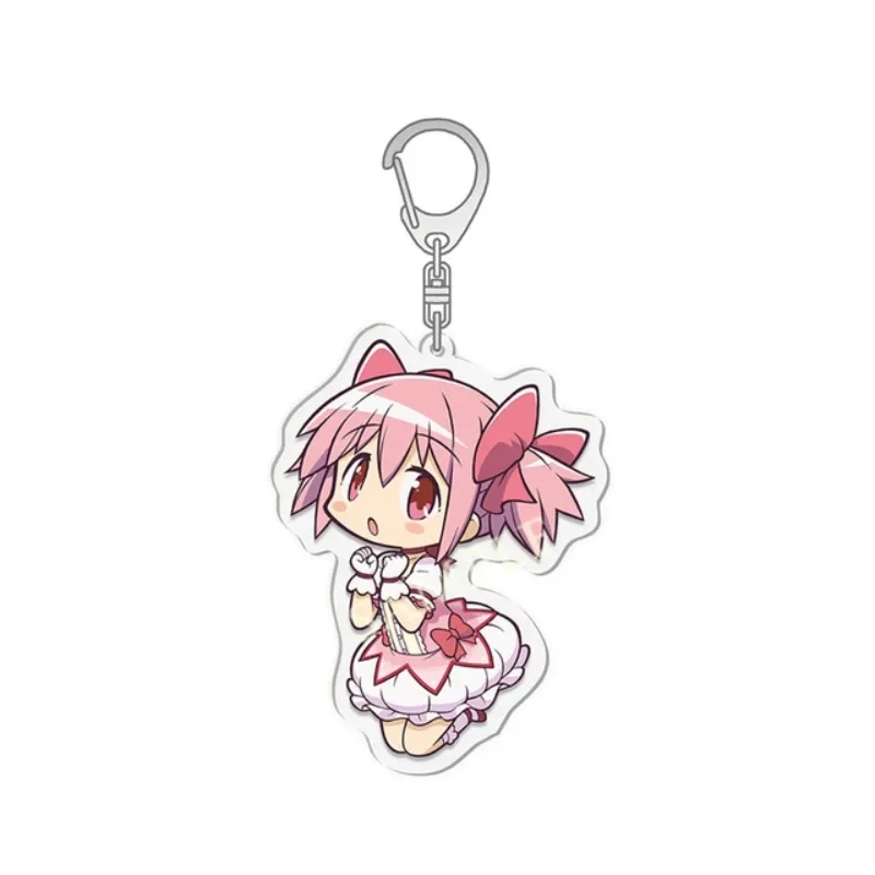 Puella Magi Madoka Magica Chaveiro Dos Desenhos Animados, Tomoe Mami Akemi Homura, Pingente Bonito Chaveiro, Anime Mochila Jóias, Emblema Presente,