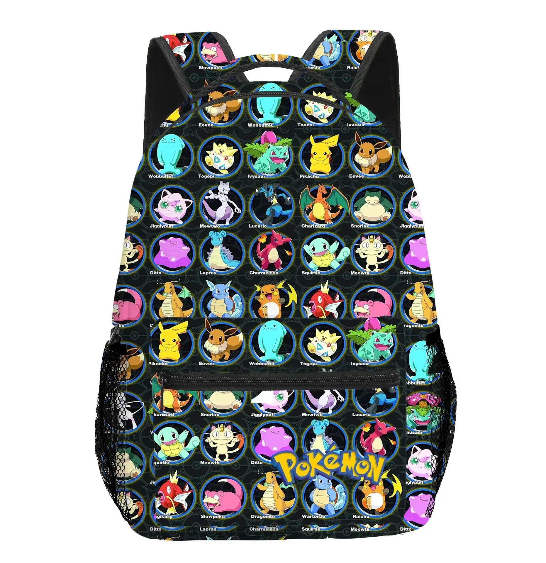 Pokémon Backpack Primary and Middle School Students Schoolbag Boys Girls Anime Pikachu Cartoon School Bag Mochila