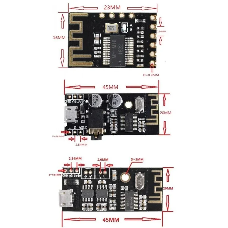 MH-MX8 Wireless Electronic Audio Receiver Board Bluetooth MP3 BLT 4.2 mp3 Lossless Decoder Kit M18 M28 M38 view 2