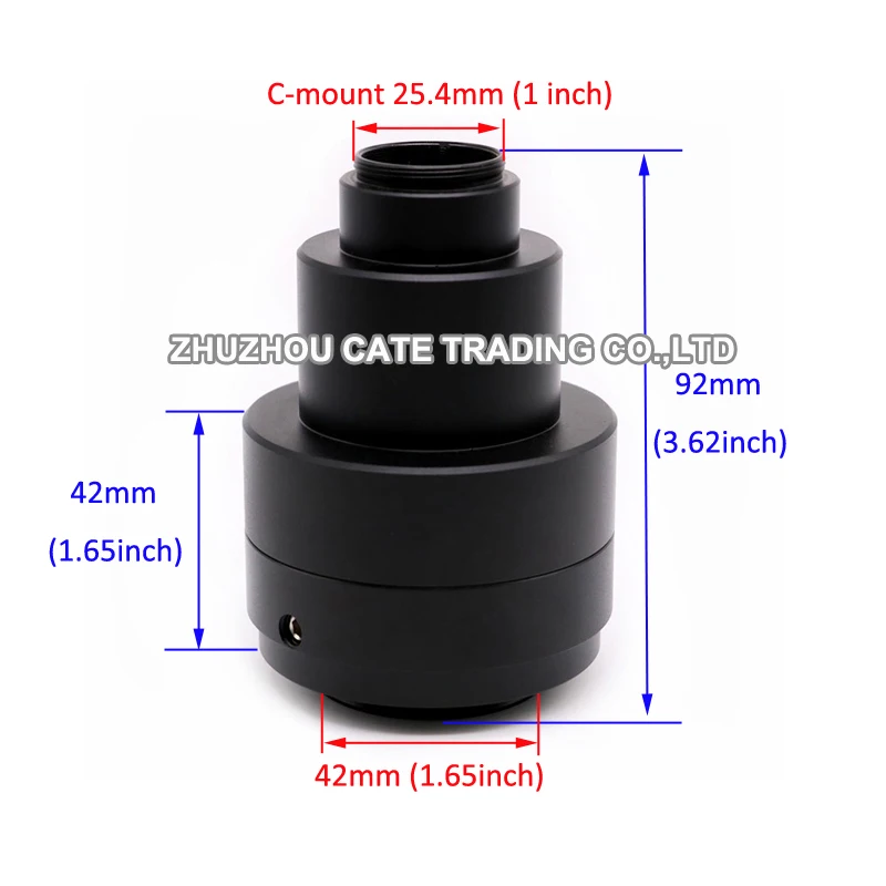 1X Microscope Interface Coupler Camera Connector C Mount Trinocular Tube Lens Adapter for Olympus Microscope