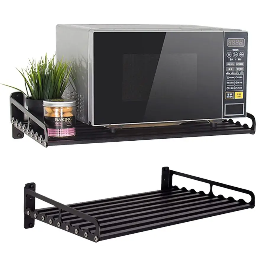 

Oven Rack, 23.58x15.52 Shelf for Microwave Wall Mount, WallMounted Electric Oven Holder Shelf Kitchen Wall Pot Pan Rack Weight B