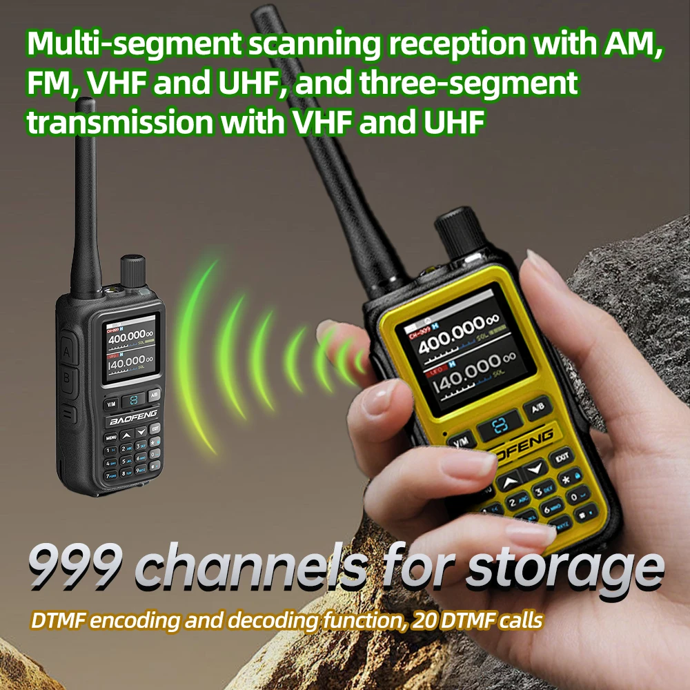 BAOFENG рация UV-5R Mini Dual PTT многодиапазонный Bluetooth программирование беспроводная частота копирования 999CH для детей UV5R