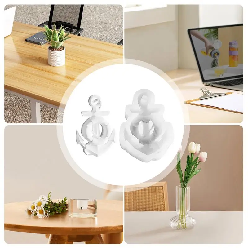 Ship Anchor Mold Ship Anchor Reusable Silicone DIY Mold Beginner-Friendly Epoxy Casting Resin Mold Easily Unmold For Candles