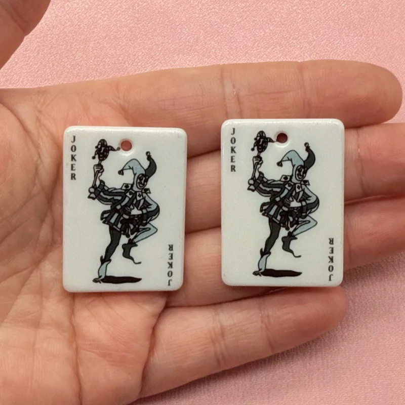 10pcs Acrylic Poker Pendant DIY Earrings, Earrings, Keychains, Pendant Material with Holes - view 4