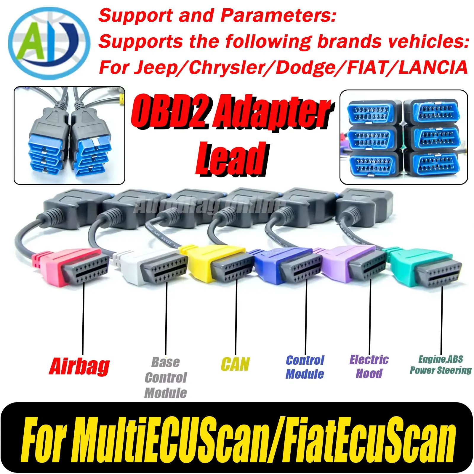 

Для FiatECUScan/Multiecuscan OBD2 диагностический кабель для Fiat/Alfa Romeo/Lancia OBDII автомобильный диагностический адаптер кабель CAN/воздушка безопасности/ABS