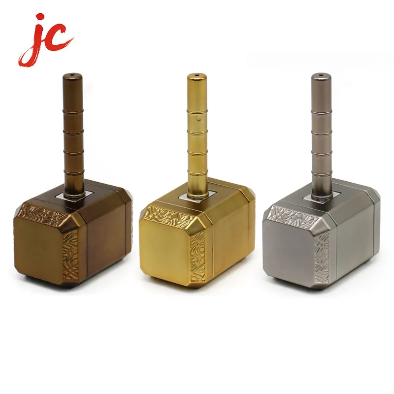 New Thor's Hammer Design Zinc Alloy Plastic Grinder Smoke Crasher Smoking Accessory Novelty Tobacco Tool