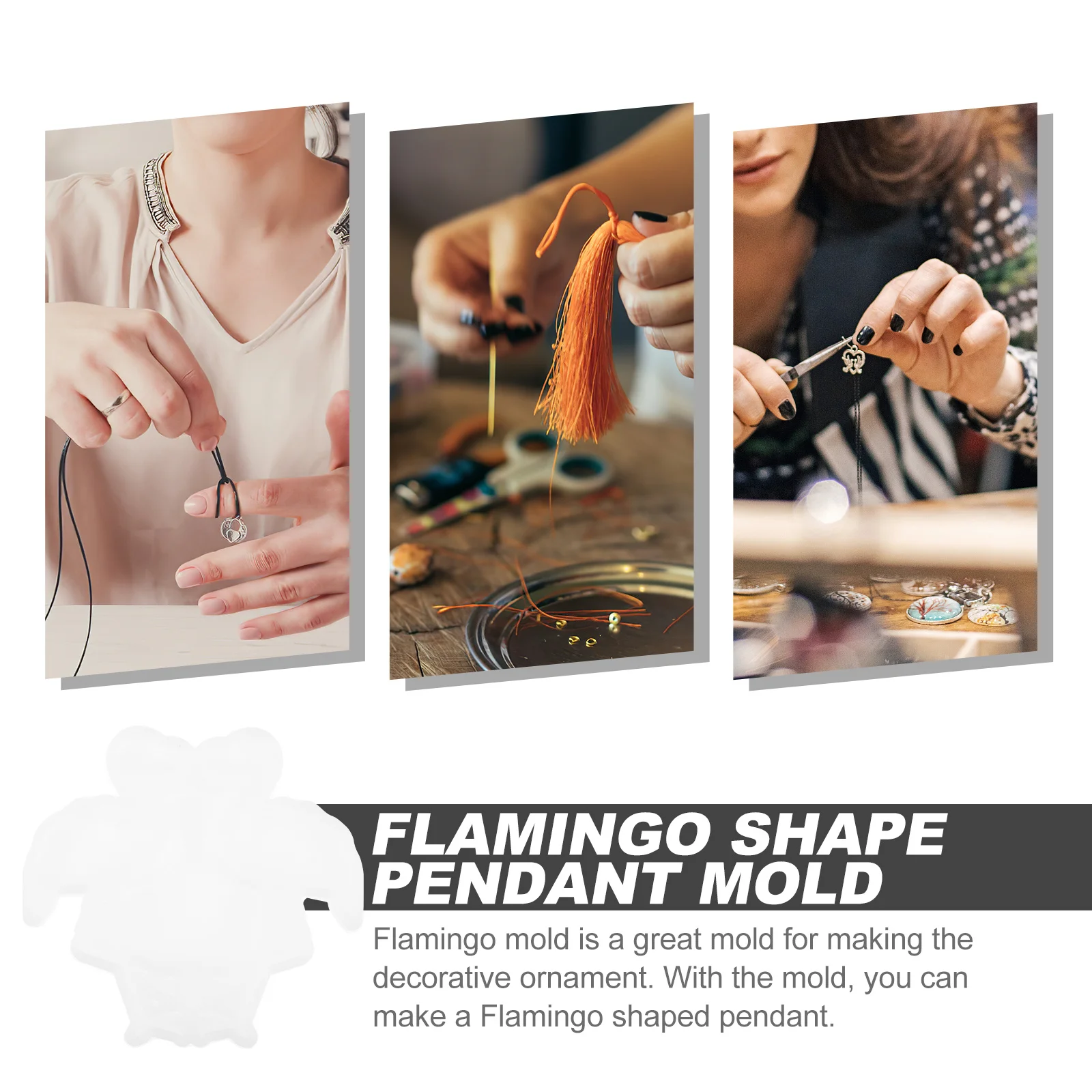 

Flamingo Keychain Silicone Mold DIY Pendant Mold Flamingo Shape Flexible Epoxy Resin Casting Pendant Charm Key Holder