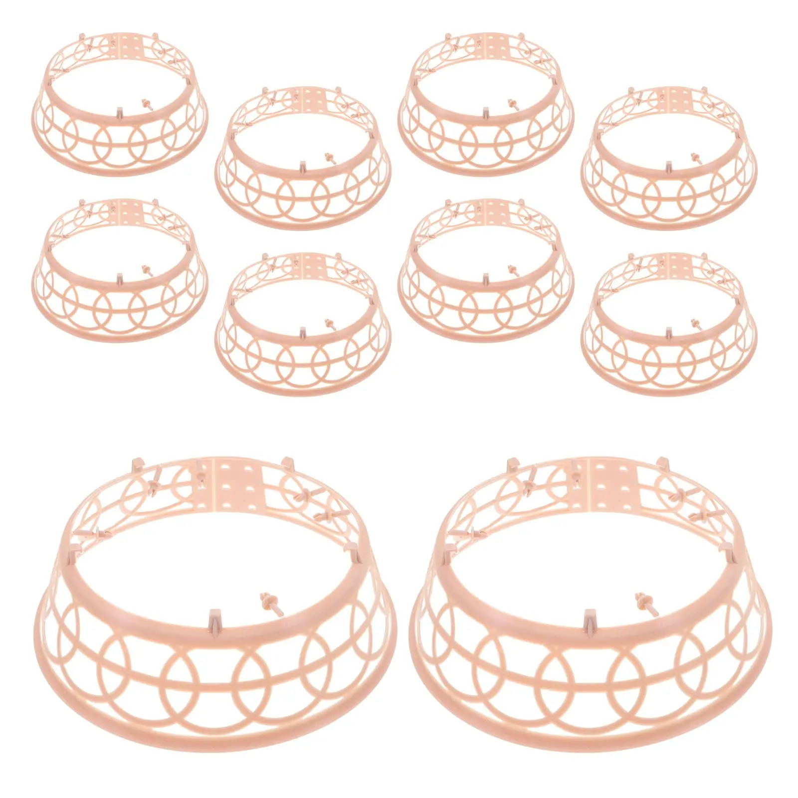 10 Pcs Hat Shaper Cap Ring Fixing Frame Protector Bumper Hard Suspension Liner Plastic Replacement Adjustable Size