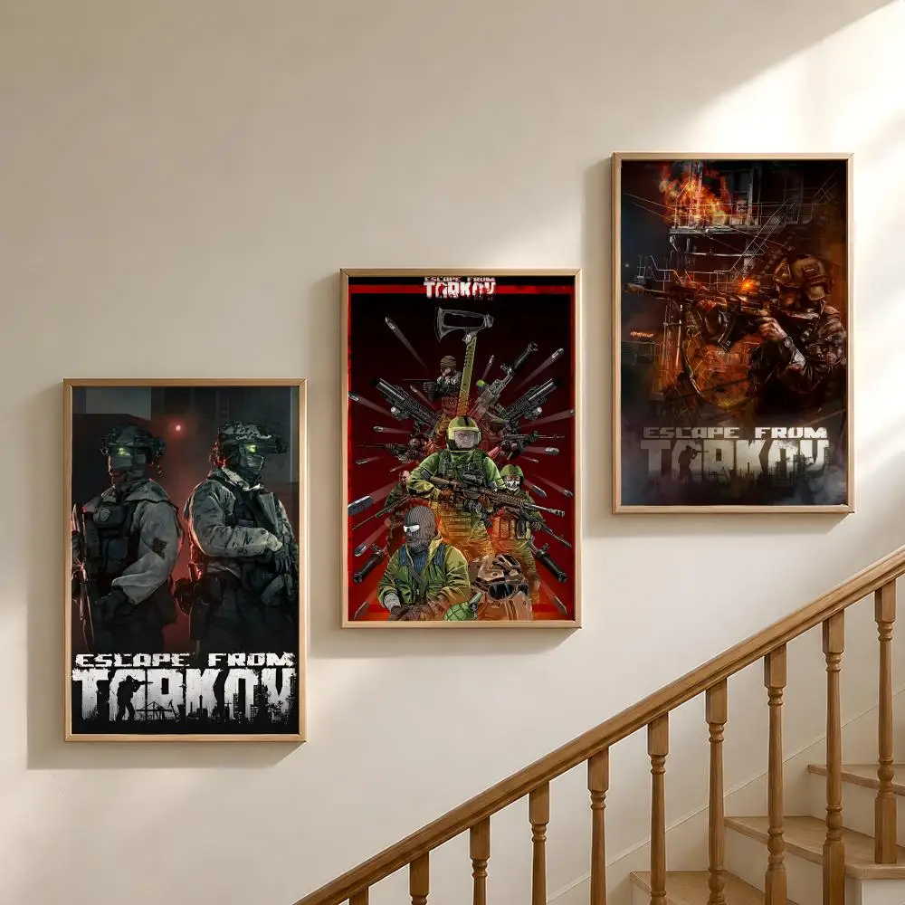 Game Escape From Tarkov FPS Poster Waterproof HD Modern Peel And Stick Wall Decor Bedroom Living Room Dorm Office
