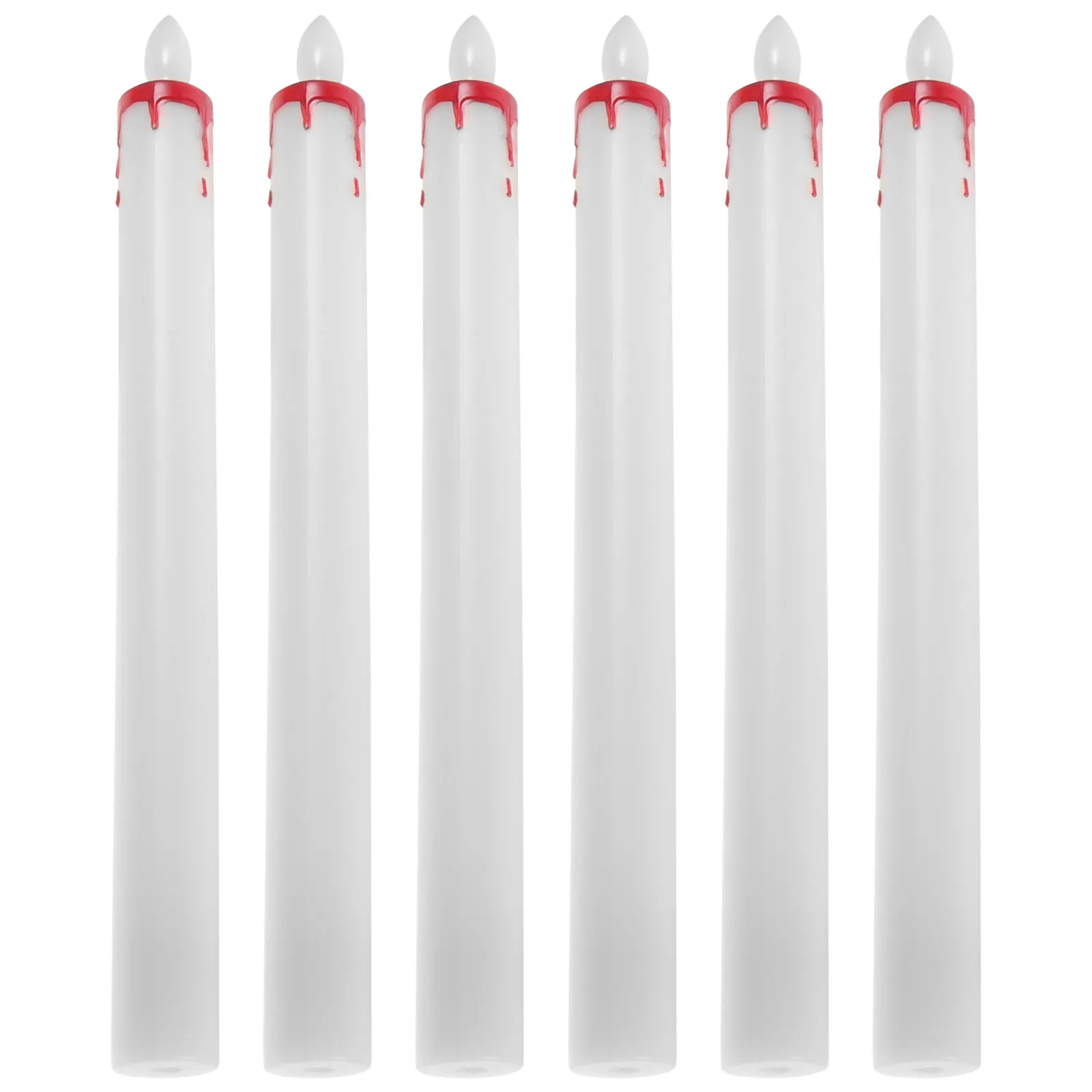 6Pcs LED Electronic Candles Flameless Battery Operated Reusable Electric Lights Wedding Party Decoration Window