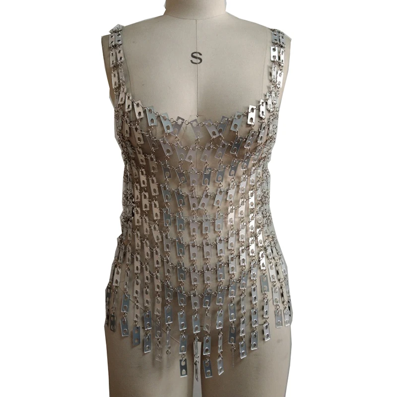 Glitter Sequins Camisole Body Jewelry Interesting Accessories For Women Sexy Ladies Crop Top Fashionable Nightclub Outerwear Bra