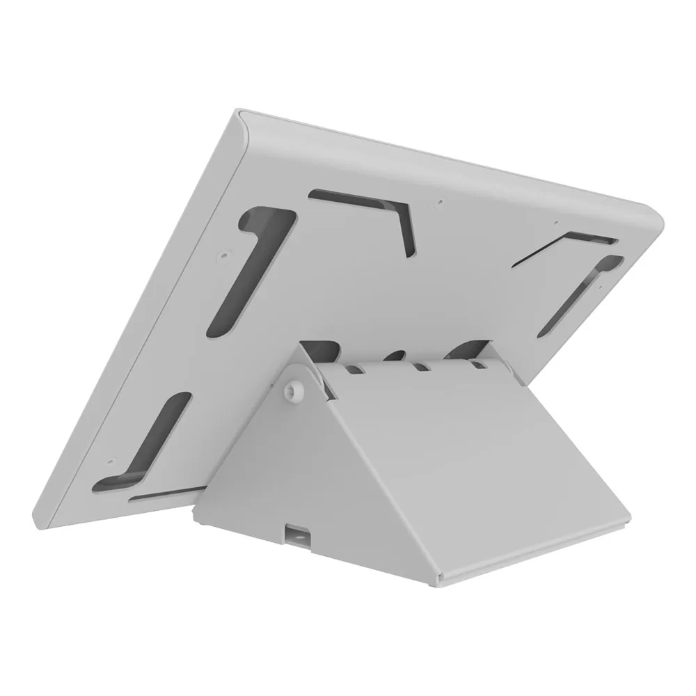 Anti Theft Metal 7 Inch Tablet Desktop Stand 45 Degree Tilt Free Standing VESA 75/100mm 20lbs Load Capacity