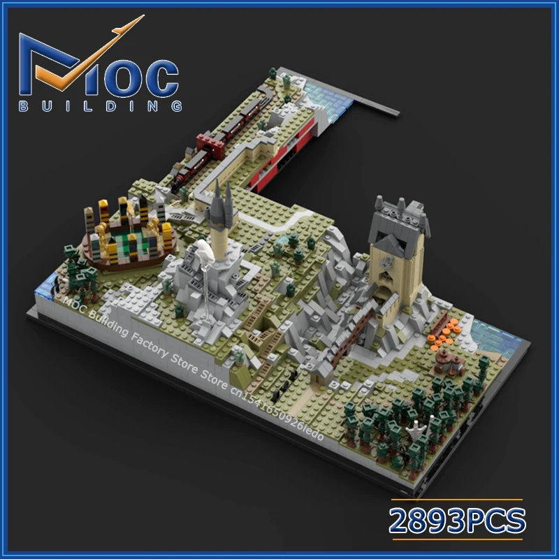 MOC Building Blocks Wizard Castle And Ground Model DIY Assemble Bricks Street View Series Architecture Creative Toys Xmas Gifts