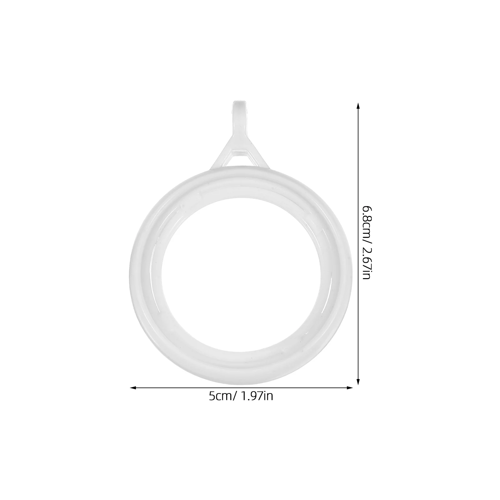12 Stuks Plastic Gordijn Ringen Stevige Gordijn Opknoping Cirkels Gemakkelijk Slide Draperie Ringen Voor Oogje Gordijnen Oogjes Voor Gordijnen