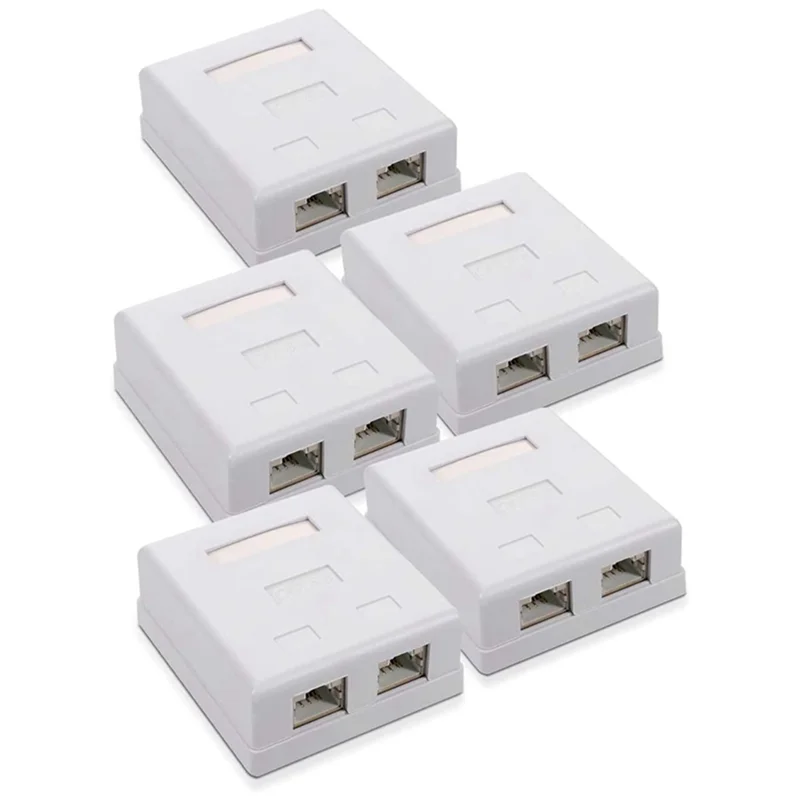 

AB35-10X RJ45 Network Socket - Shielded Surface Mounted Double Wall Socket With CAT6A Ethernet LAN Cable Port