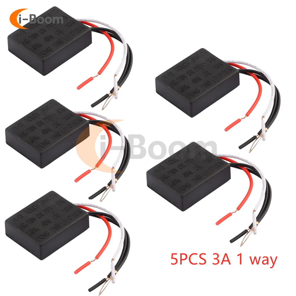 5PCS 220V-240V 3A 1/4 Way Touch Sensor Switch Desk Light Parts Touch Control Sensor Dimmer For Bulbs Lamp Automatic Switch