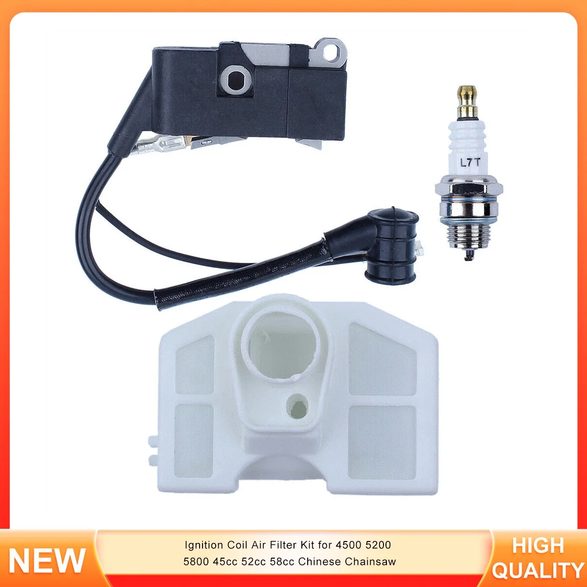 

Ignition Coil Air Filter Kit for 4500 5200 5800 45cc 52cc 58cc Chinese Chainsaw