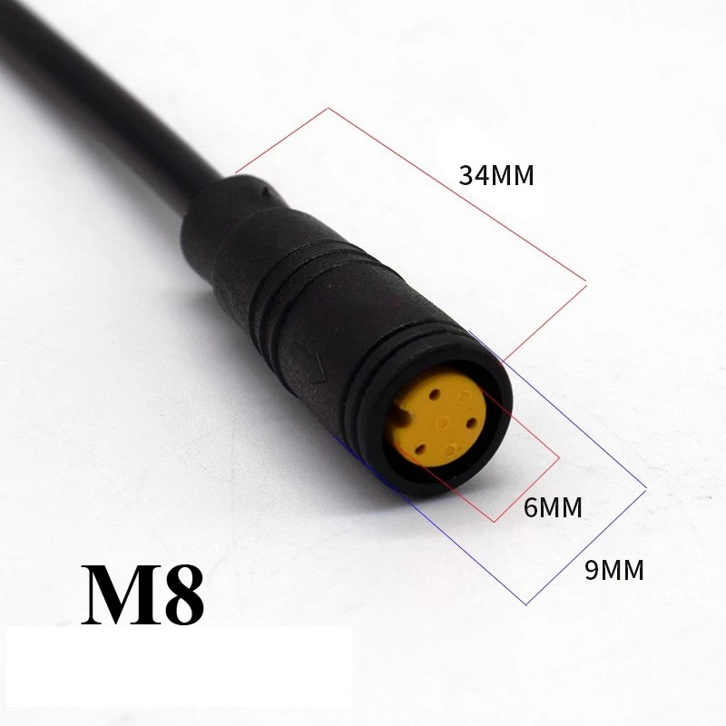 M6 M8 Julet Waterproof 1 Male to 2 Female 2/3/4/5/6pin Ebike DC Splitter Sensor Connector Cable Electric Bicycle Butt Joint Plug