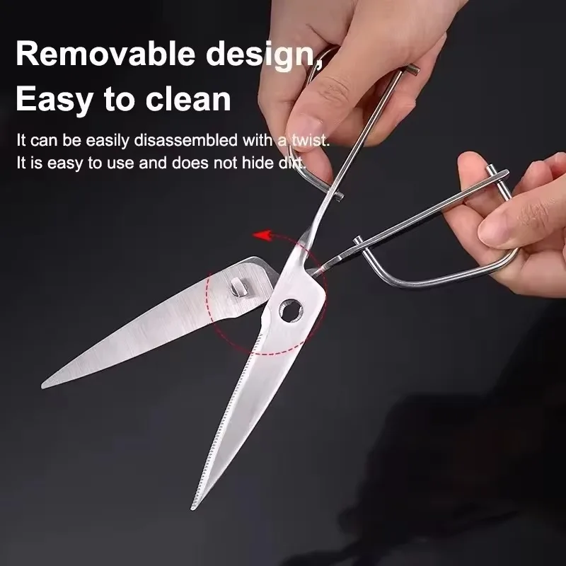 High-quality Sharp Kitchen Scissors, Kitchen Stainless Steel Detachable Food Scissors, Barbecue Scissors, Multi-purpose Scissors