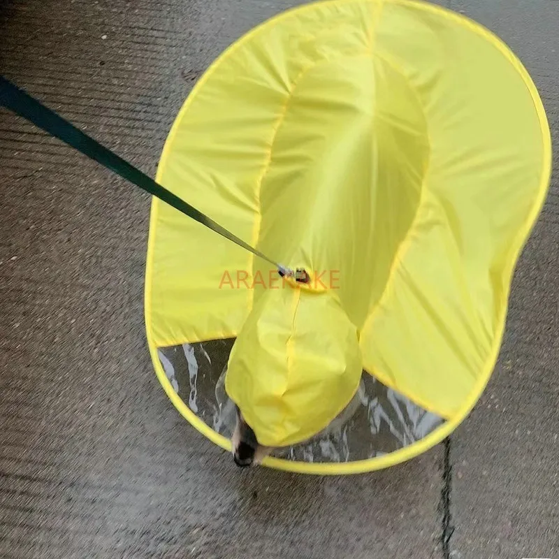 Dog UFO raincoat small dog pet waterproof cloak in summer for animals to go out rain proof small Teddy corgi