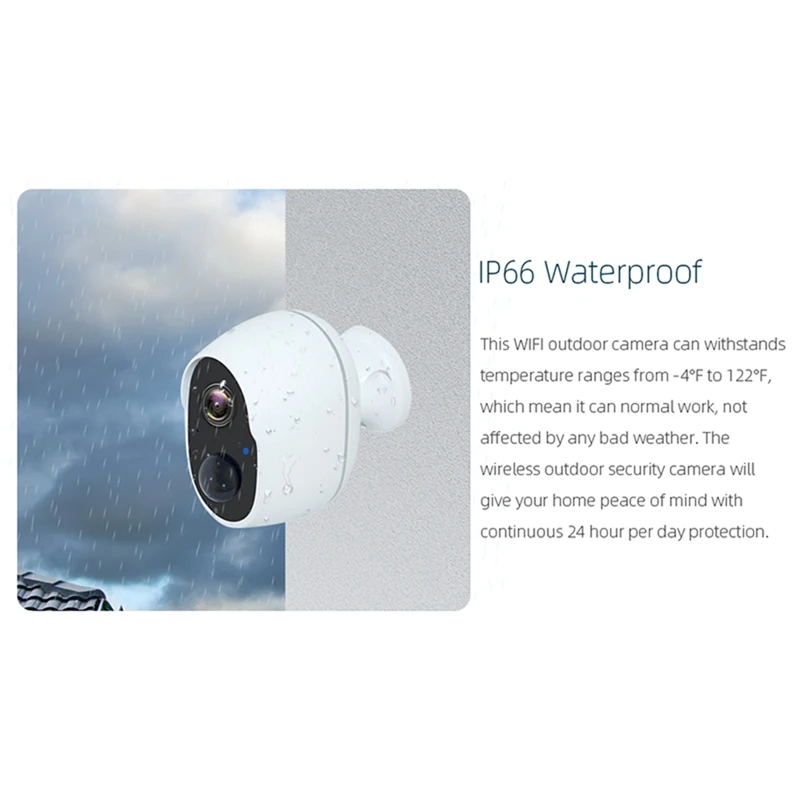 FULL-3MP 9000 мАч аккумулятор WIFI камера наблюдения Tuya умный дом уличная защита безопасности беспроводная камера видеонаблюдения